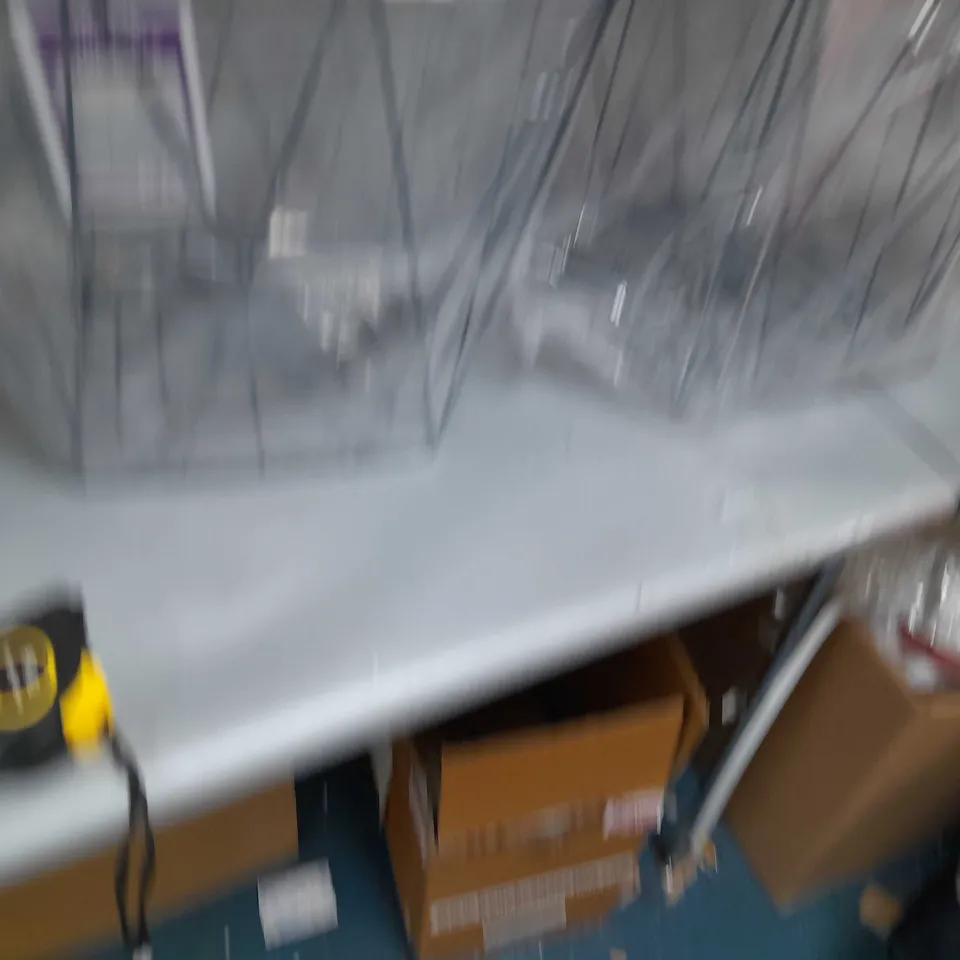 PAIR HOMION WIRE TABLES WOOD EFFECT TOPS