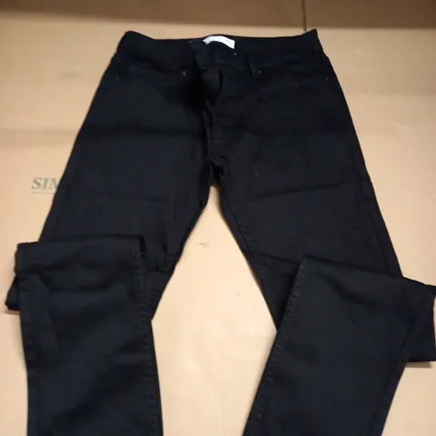 TOPMAN STRETCH SKINNY BLACK JEANS - SIZE W30/L30