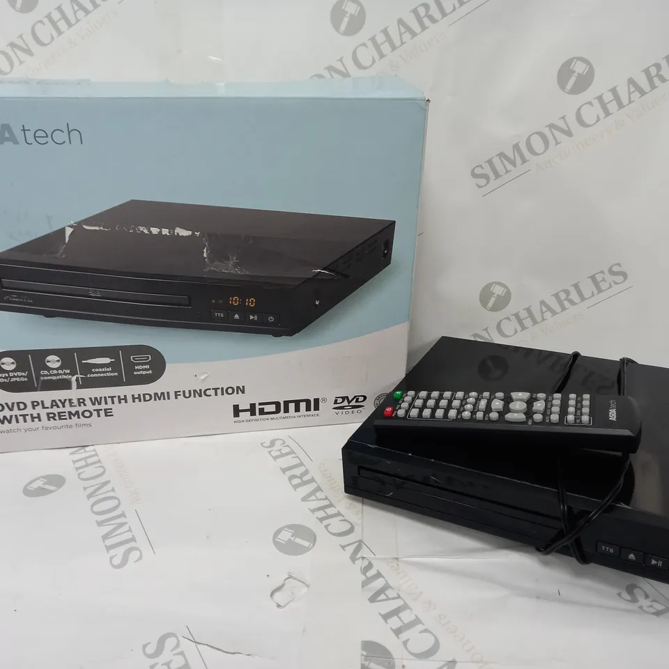 BOXED HDMI DVD PLAYER WITH REMOTE IN BLACK