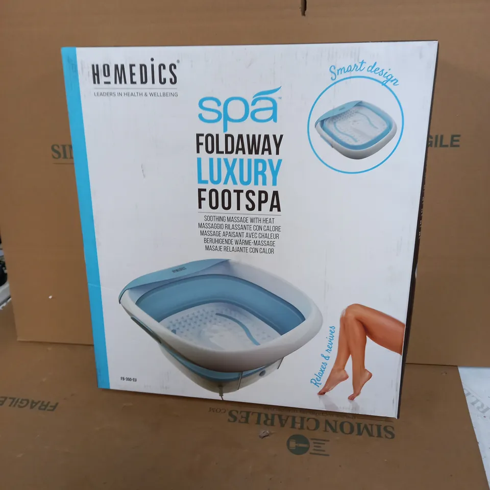 BOXED HOMEDICS SPA FOLDAWAY LUXURY FOOTSPA