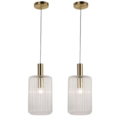 BOXED BURVALE 1-LIGHT SINGLE CYLINDER PENDANT (SET OF 2)