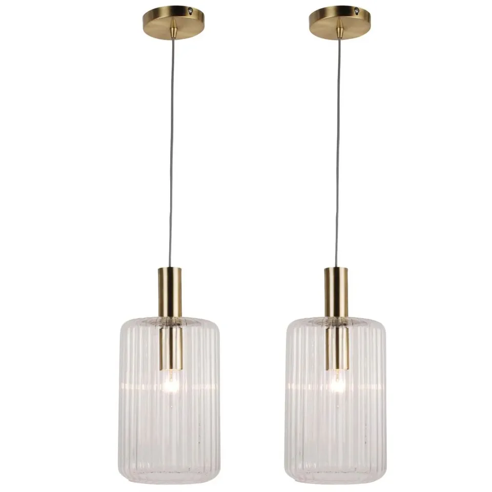 BOXED BURVALE 1-LIGHT SINGLE CYLINDER PENDANT (SET OF 2)