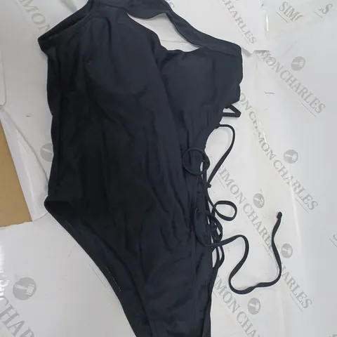 BLACK SWIMMING COSTUME ONE STRAP