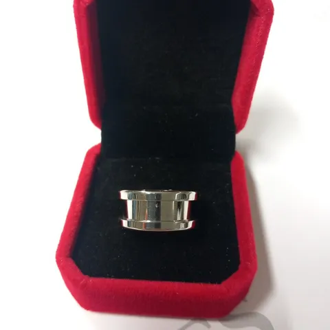 BERING STAINLESS STEEL BROAD OUTER DRESS RING SIZE 7