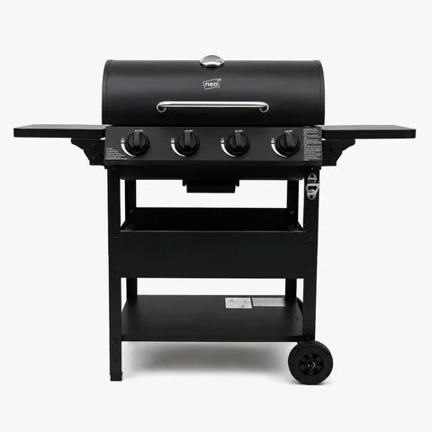 NEO BLACK STEEL 4 BURNER GAS OUTDOOR BBQ GRILL