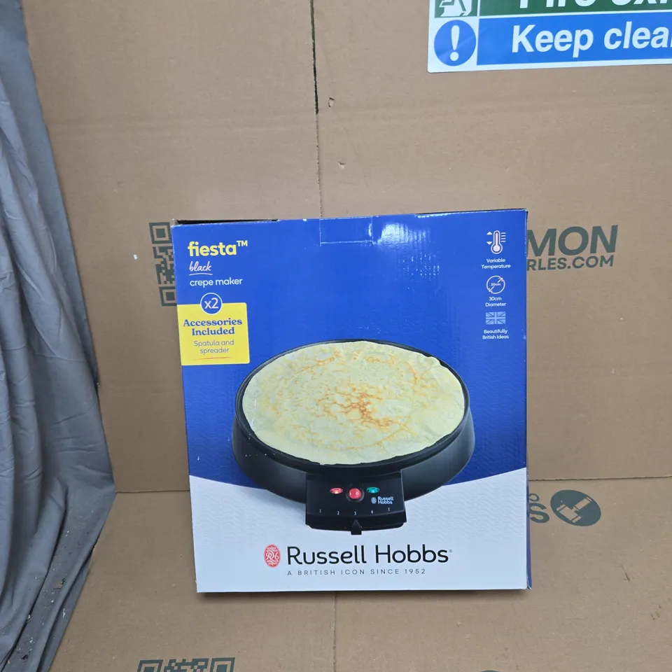 RUSSELL HOBBS FIESTA BLACK CREPE MAKER – BOXED