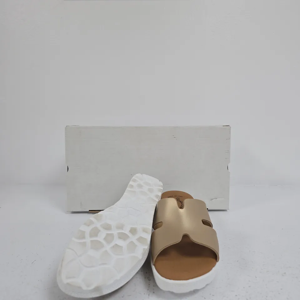 COMODA WOMEN'S BEIGE STRAPPY PLATFORM SANDALS SIZE EU 39