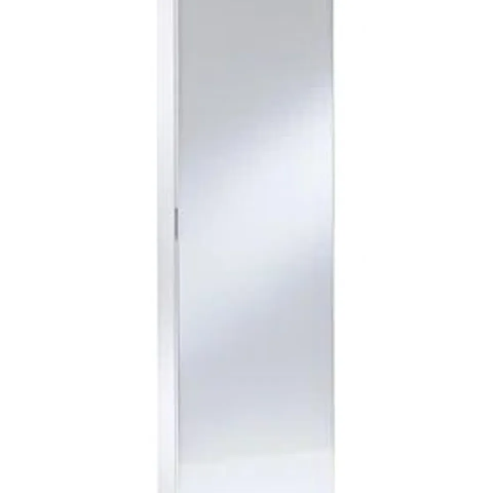 BOXED 6FT SHOE CABINET MIRRORED STORAGE CUPBOARD 
