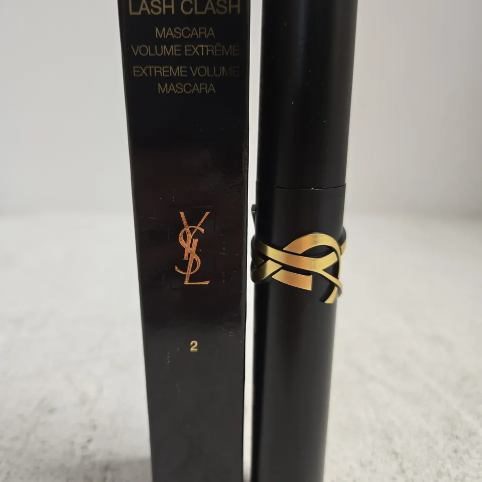 BOXED YVES SAINT LAURENT LASH CLASH EXTREME VOLUME MASCARA - 2 UNINHIBITED BROWN
