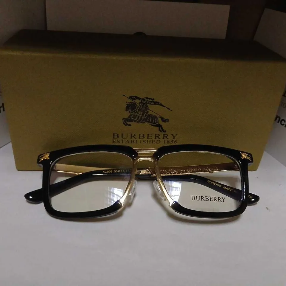 BURBERRY EYEGLASSES FRAMES – BLACK & GOLD, BOXED