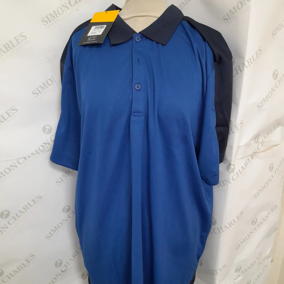REGATTA PROFFESIONAL CONTRAST COOLWAVE POLO SHIRT IN NEW ROYAL/NAVY SIZE XL