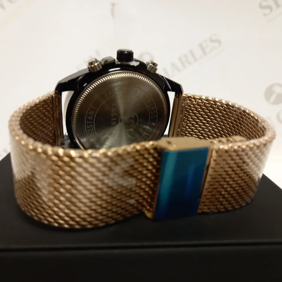 TALIS CO CHRONOGRAPH STYLE MESH STRAP WRISTWATCH RRP £550