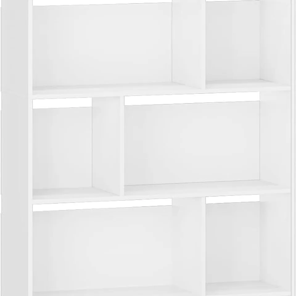 HZUANERI 6-TIER BOOKCASE, ADJUSTABLE STORAGE SHELF, LARGE CAPACITY STORAGE