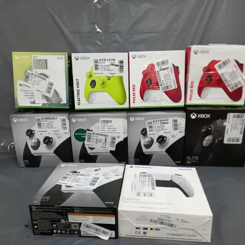 10 ASSORTED GAMING CONTROLLERS TO INCLUDE PLAYSTATION AND XBOX