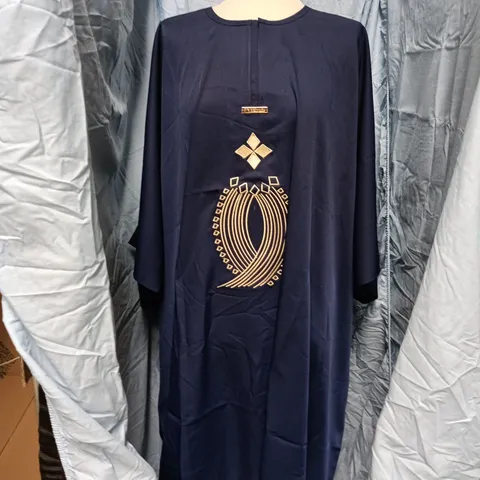 R DERIGHT NAVY KAFTAN WITH GOLD EMBROIDERY – WOMEN'S WEAR 