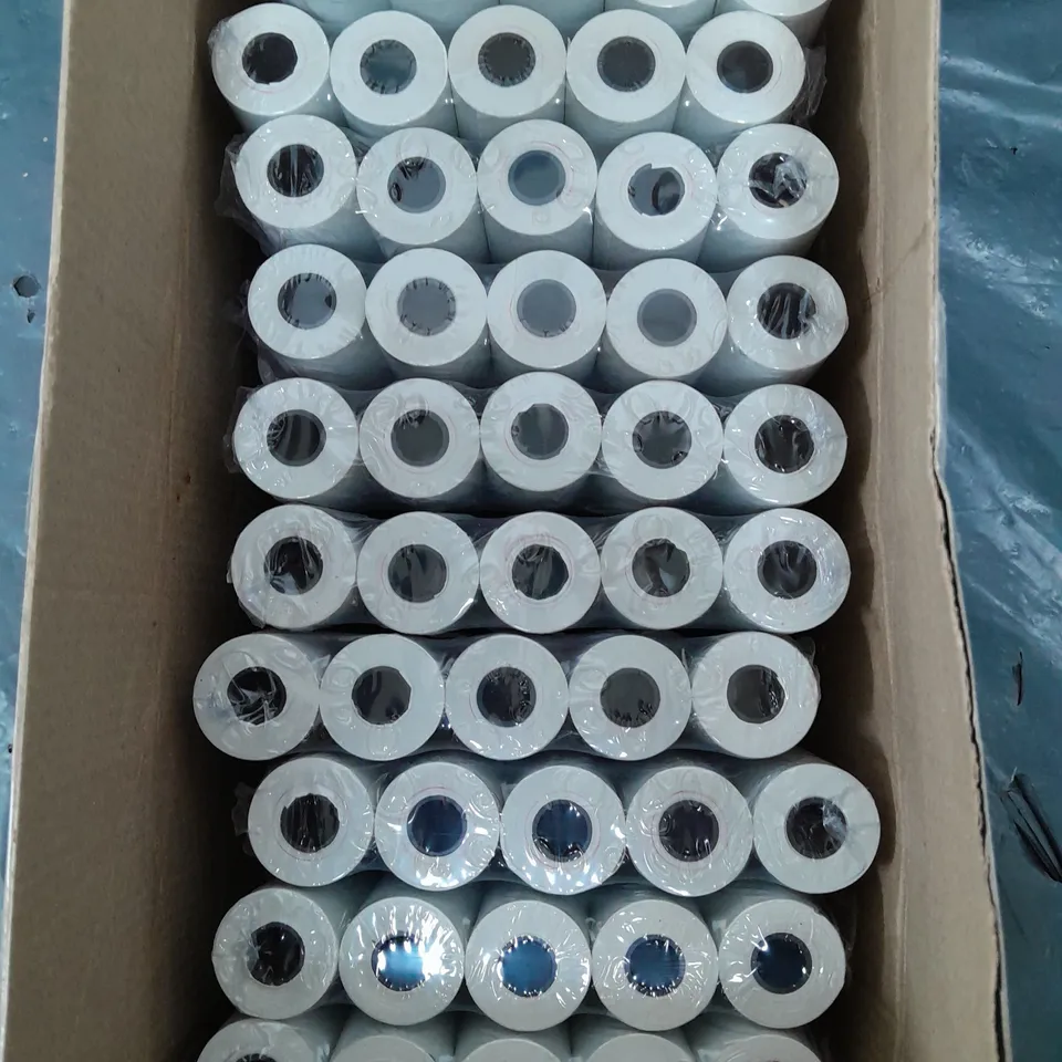 BOX OF APPROXIMATELY 100 57MM THERMAL ROLLS 