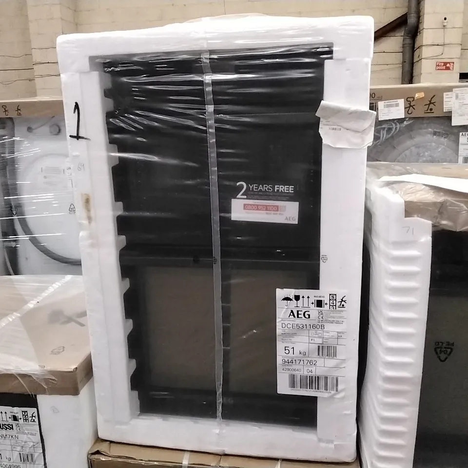 AEG DCE531160B BUILT IN ELECTRIC DOUBLE OVEN - BLACK - A/A RATED