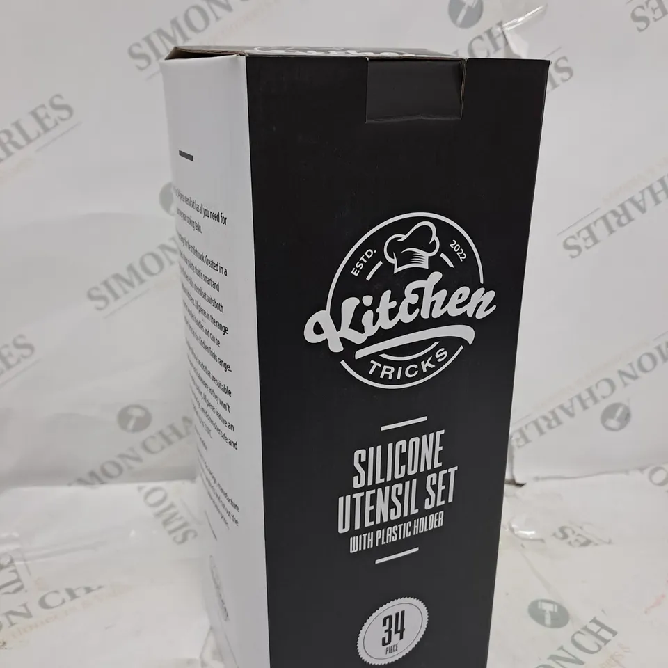 34 PCS SILICONE KITCHEN COOKING UTENSILS SET