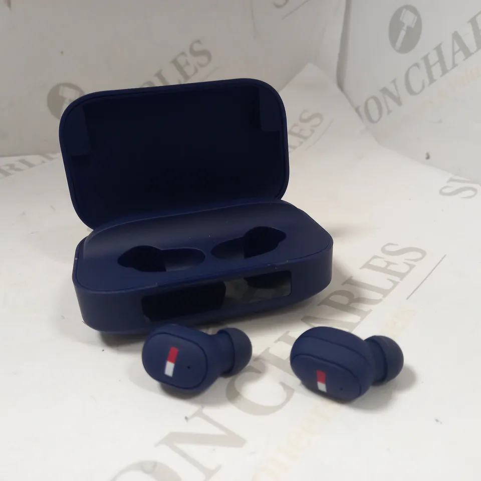 TOMMY HILFIGER NAVY WIRELESS EARBUDS  RRP £90