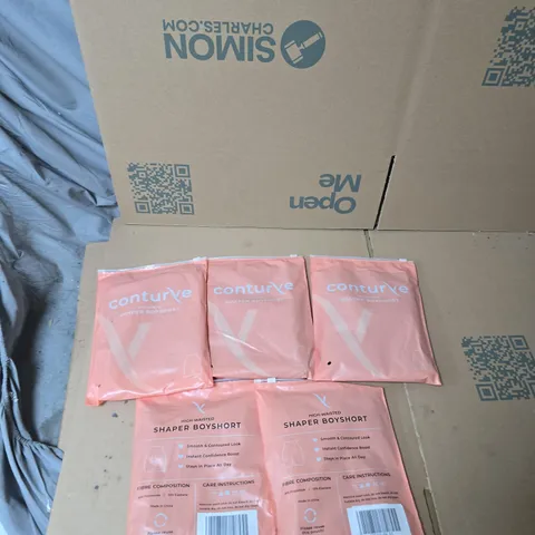 5X CONTURVE HIGH WAISTED SHAPER BODYSHORTS BLACK SIZE SMALL