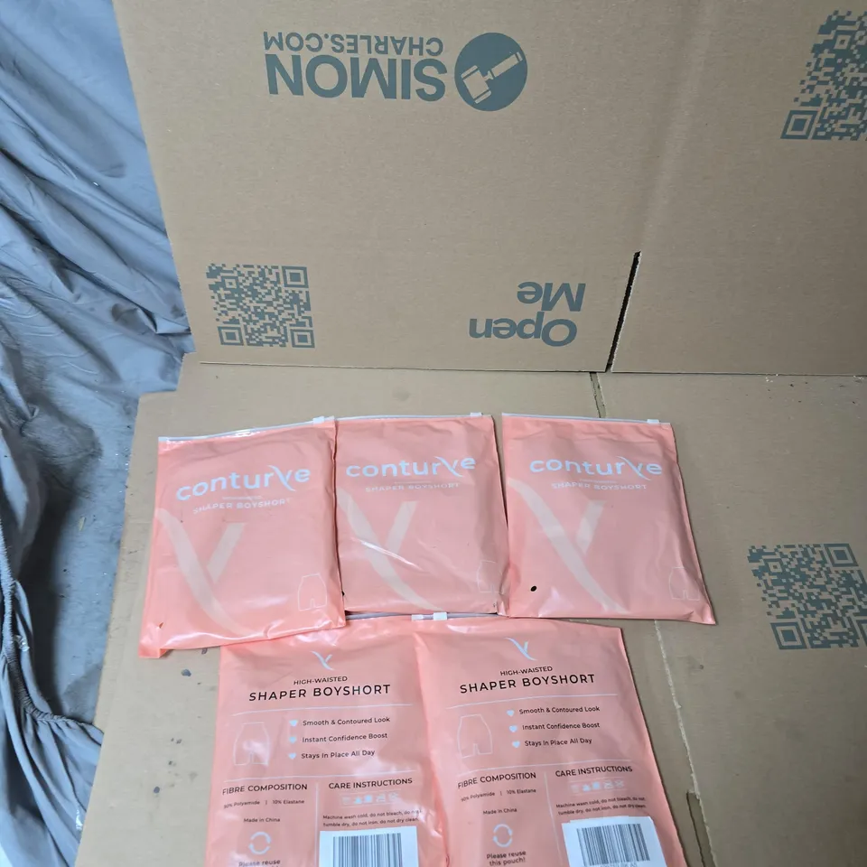 5X CONTURVE HIGH WAISTED SHAPER BODYSHORTS BLACK SIZE SMALL