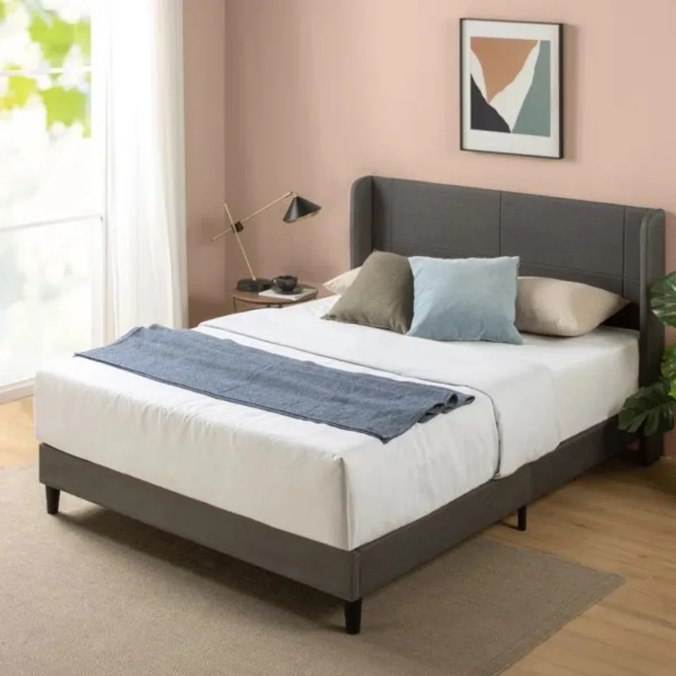 BOXED HAMMELL UPHOLSTERED BED FRAME WITH HEADBOARD