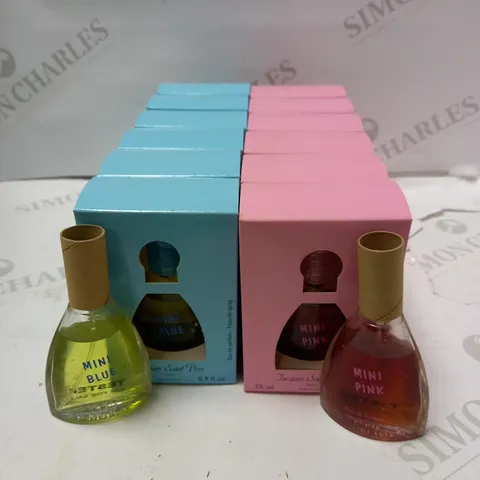 LOT OF 14 X 25ML ASSORTED JSP MINI BLUE & MINI PINK EAU DE PARFUM