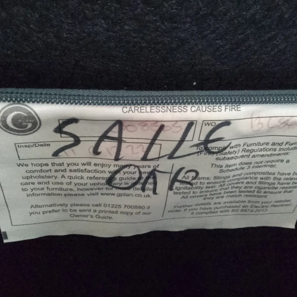 QUALITY DESIGNER G-PLAN KINGSBURY ELECTRIC RECLINER CHAIR - BEACH DUCK EGG