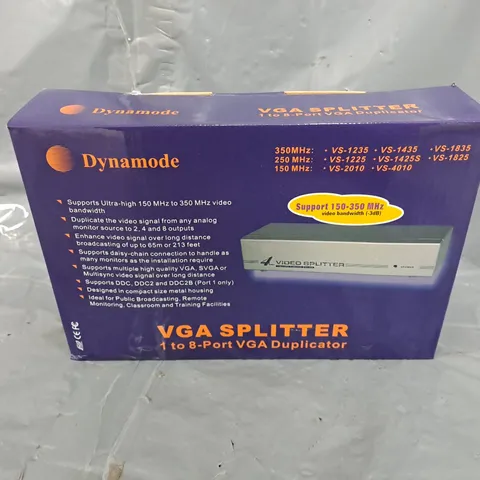 15 BOXED DYNAMODE VGA SPLITTER 1 TO 8 PORT BGA DUPLICATORS