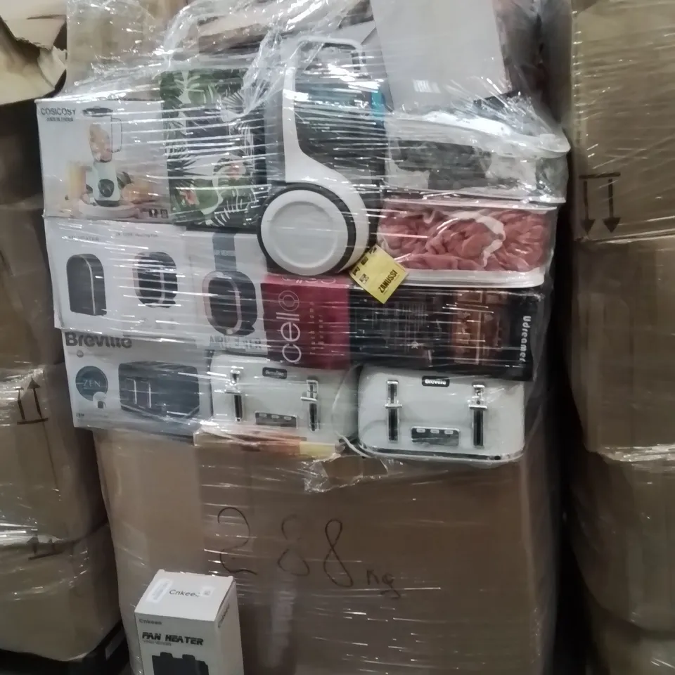 PALLET OF ASSORTED ELECTRICAL ITEMS TO INCLUDE;FAN HEATER,KETTLE,CLOCK