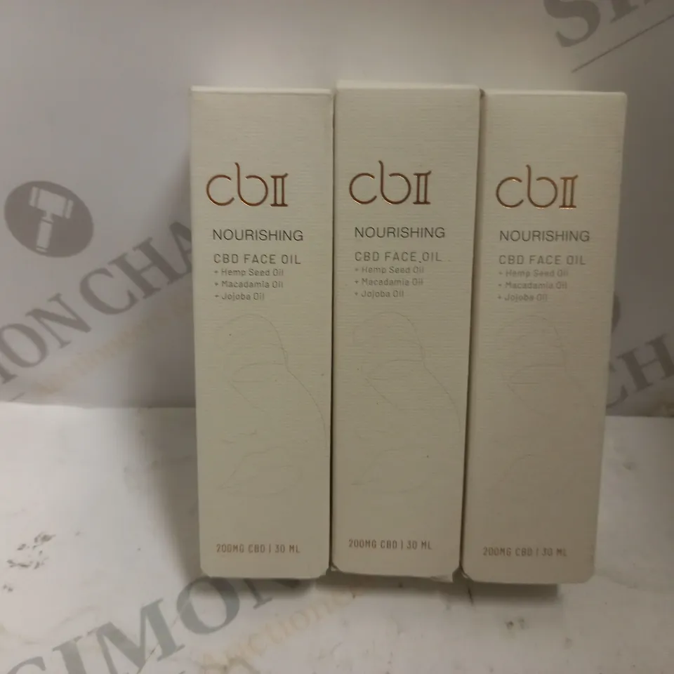 3 BOXED CBII NOURISHINH CBD FACE OILS (200mg) - (3 x 30ml)