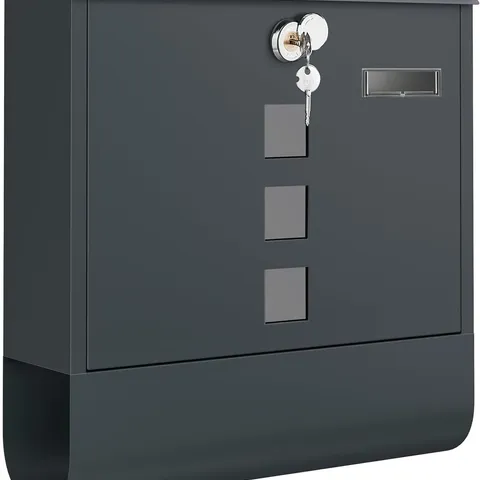 BOXED SONGMICS WALL-MOUNTED POST BOX WITH LOCK WITH ROTATING LID