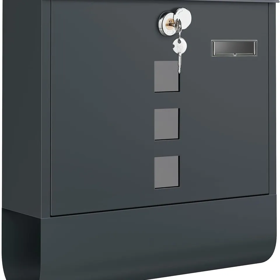 BOXED SONGMICS WALL-MOUNTED POST BOX WITH LOCK WITH ROTATING LID