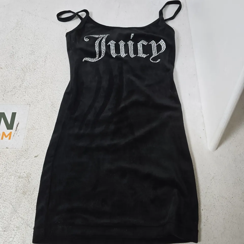 JUICY COUTURE BLACK VELVET STRAPPY TOP - XS