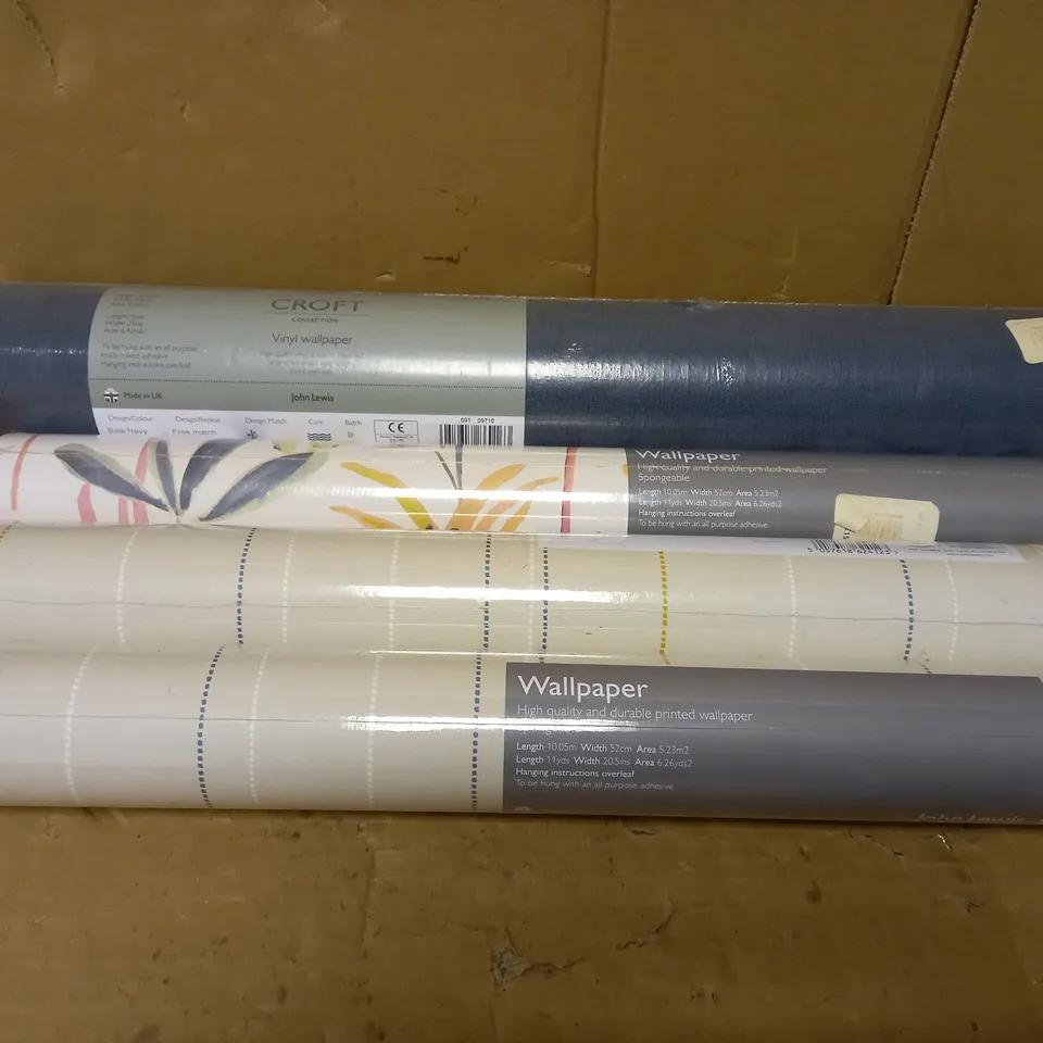 JOHN LEWIS WALLPAPER COLLECTION 4 ROLLS