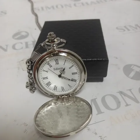 MENS EDISON POCKET WATCH WITH CHAIN