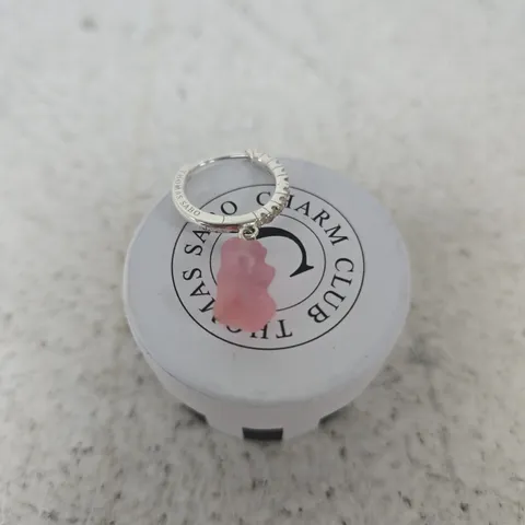 THOMAS SABO CHARM CLUB EARRING WITH BEAR DROP CHARM