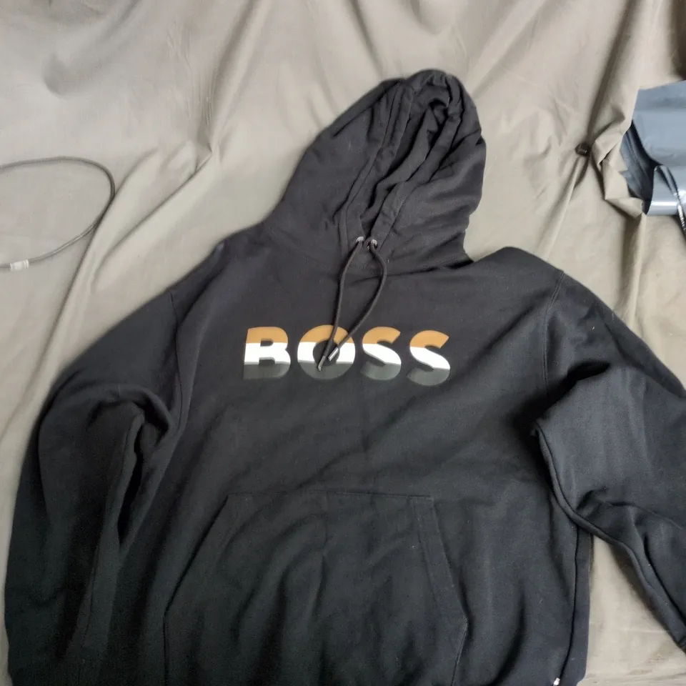 HUGO BOSS BLACK OVERSIZED FIT HOODIE – LOGO SWEATSHIRT 