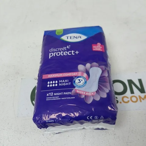 TENA DISCREET PROTECT+ MAXI NIGHT PADS – 12 PACK