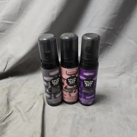 APPROXIMATELY 22 ASSORTED MATRIX COLOR BLOW DRY IN VARIOUS COLOURS