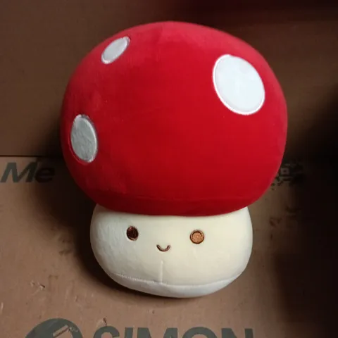 BOX OF APPROXIMATELY 15 ASSORTED TOYS INCLUDING MUSHROOM PLUSH TOY AND SUPRISE CHRISTMAS GIFT BAG 