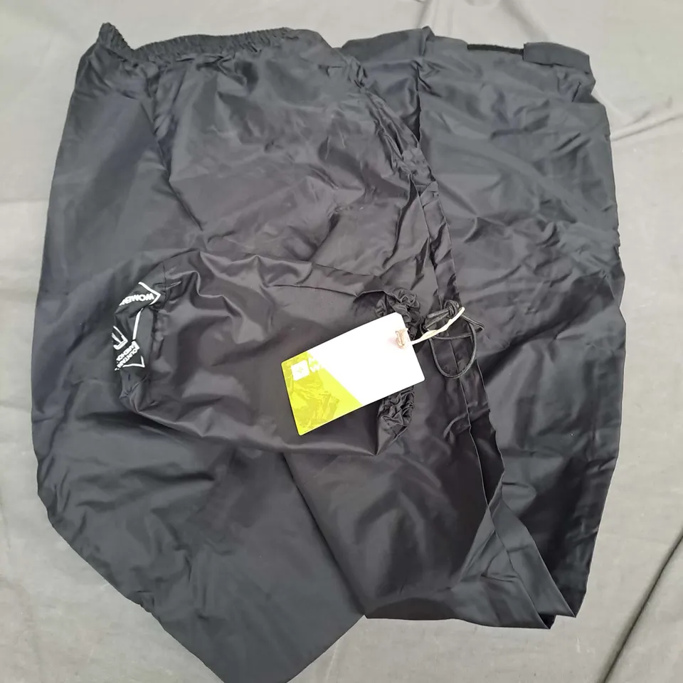 MOUNTAIN WAREHOUSE PAKKA WOMENS LIGHTWEIGHT WATERPROOF OVERTROUSERS IN BLACK SIZE 16