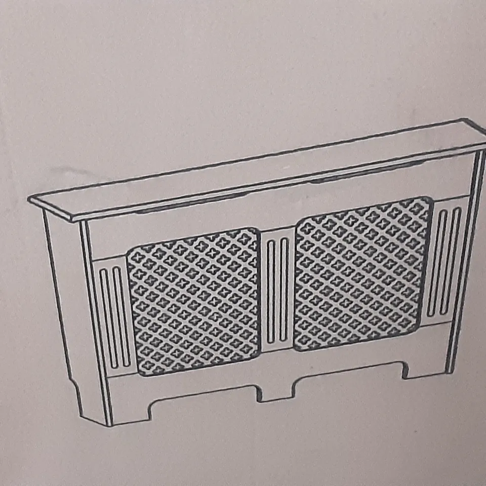 BOXED RETA RADIATOR COVER 82CM H X 111CM W X 19CM D