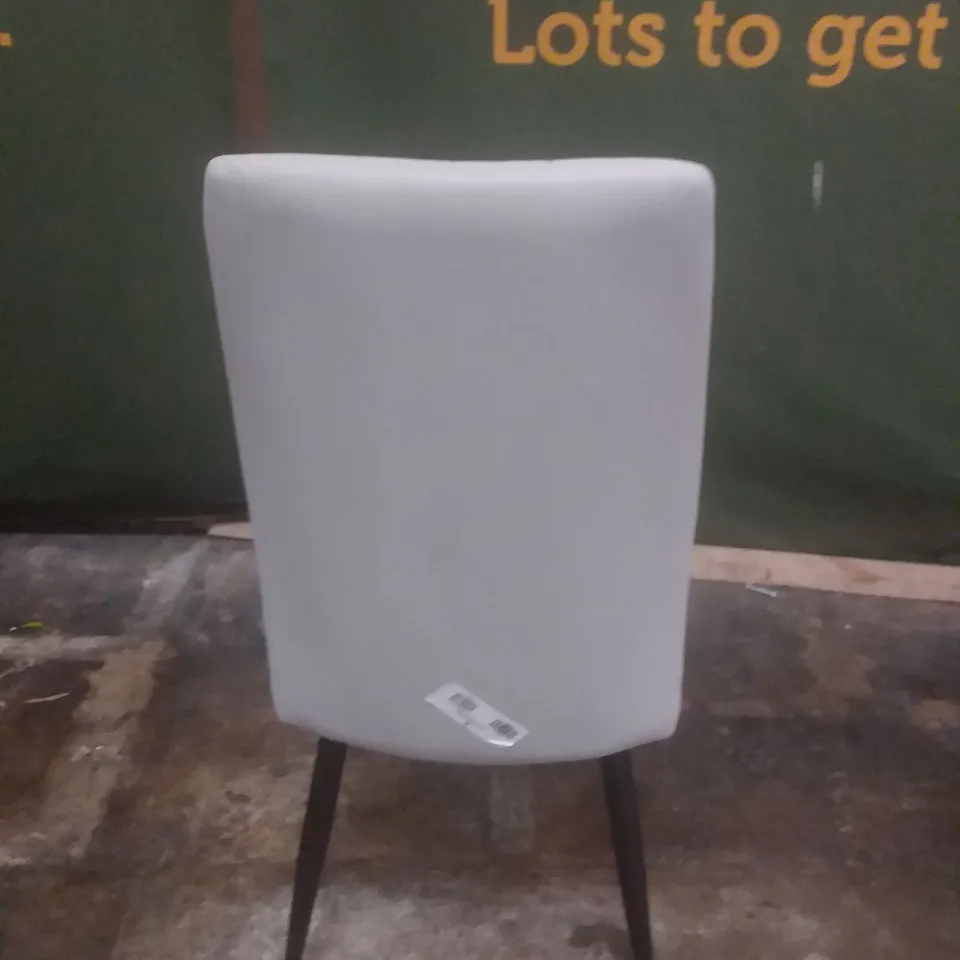 PU LIGHT GREY DINING CHAIR