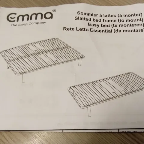 BRAND NEW BOXED EMMA SLATTED BED FRAME - 135 X 190 DOUBLE (1 BOX)