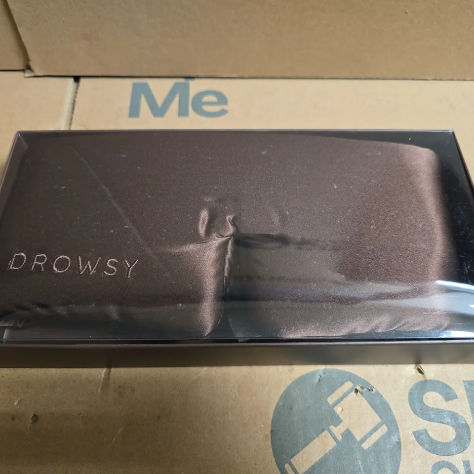 DROWSY SLEEP MASK – COCOA GLOW, PADDED SILK EYE PILLOW