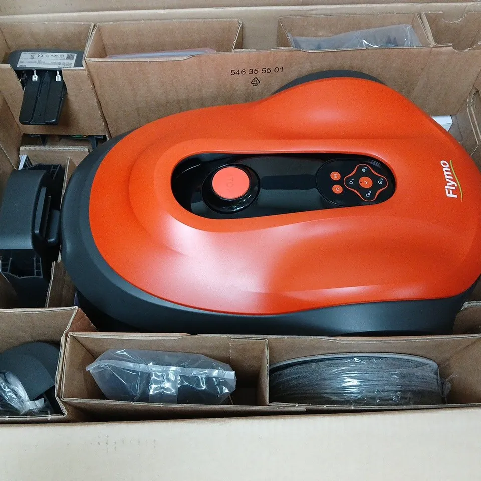 BOXED FLYMO ULTRA LIFE ROBOTIC LAWNMOWER 