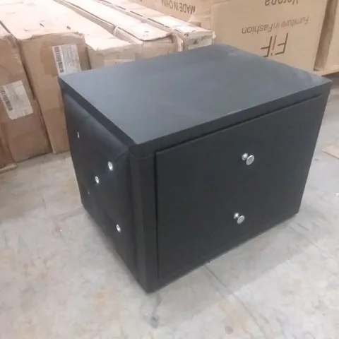 DESIGNER VERONA BLACK TWO DRAWER CHEST