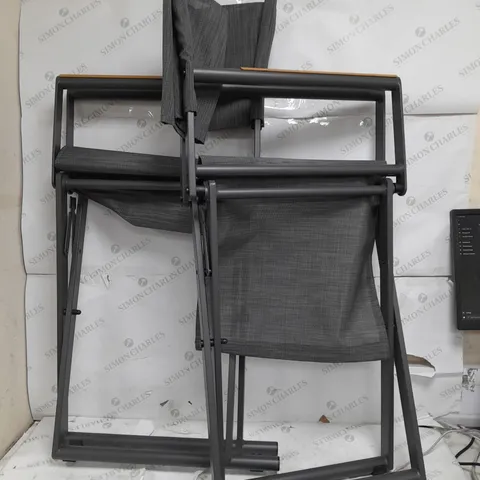 MY GARDEN STORIES SET OF 2 FOLDING DIRECTOR CHAIRS IN GREY - COLLECTION ONLY