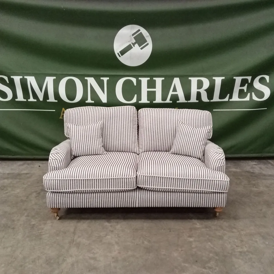 BAY STRIPE 2 SEATER FABRIC SOFA RRP £1099